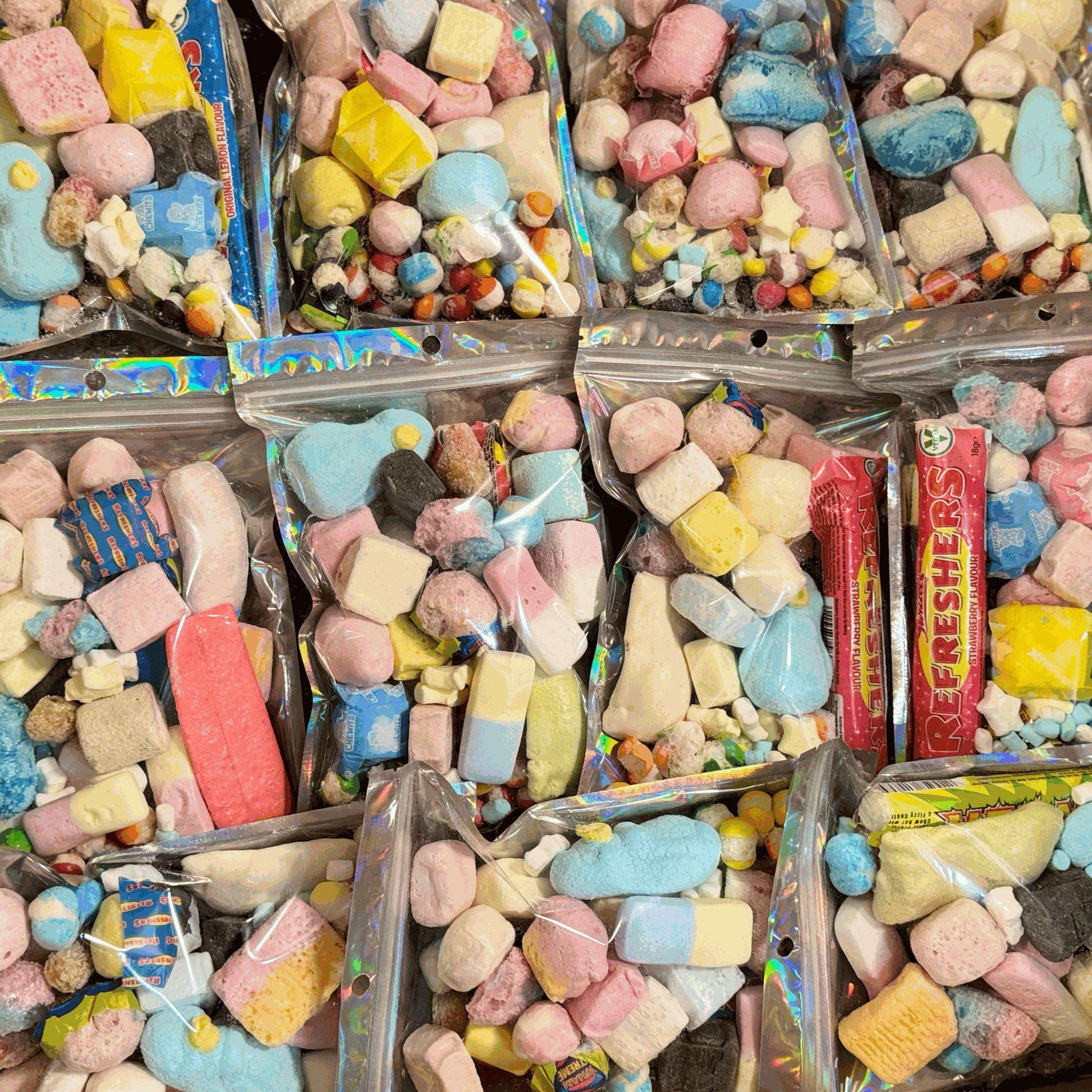 Freeze Dried Jumbo 160g XL Bag (not full of skittles). Huge Freeze Dried Candy Salad Snack Variety Bundle. Sour, Halal, Vegetarian available - Frosty Sweet Factory