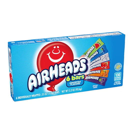 Airheads Theatre Box 3.3oz (93.6g) USA Original Candy Chew Bars