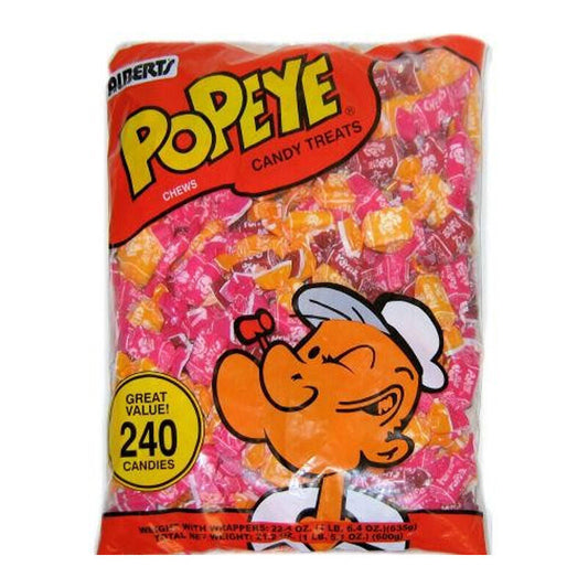 Frostys Chews Popeye Fruit Flavoured Taffy Time Pick N Mix USA Candy Chew Pick N Mix Candy Salad Fruity Snack Sweets