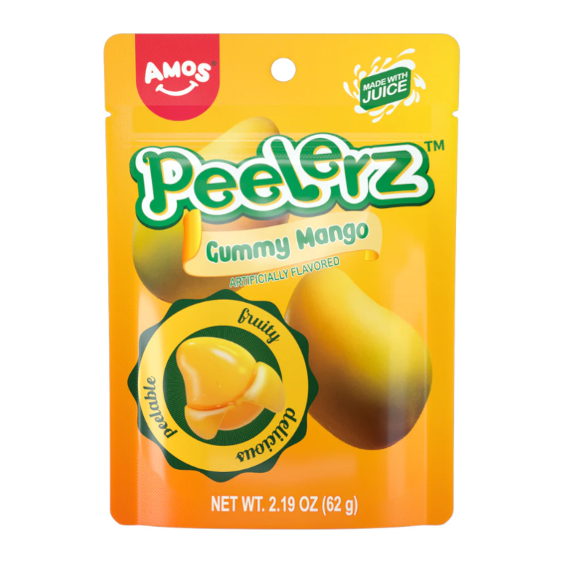Amos Gummy Peelerz Mango 6oz (170g), USA Candy Large Bag - Frosty Sweet Factory