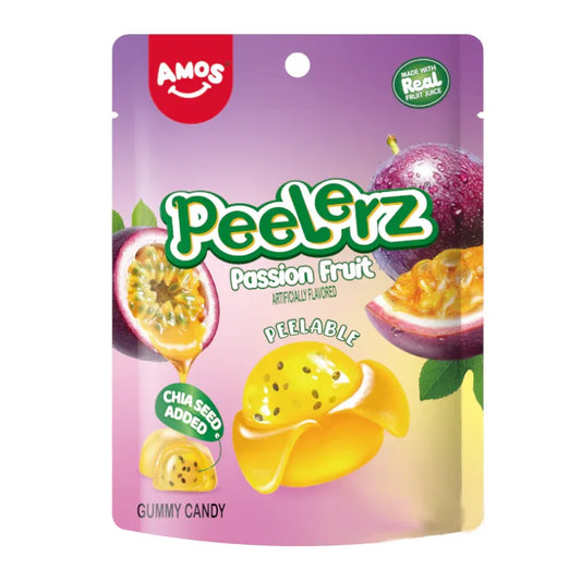 Amos Gummy Peelerz Passion Fruit 6oz (170g) USA Candy Sweets
