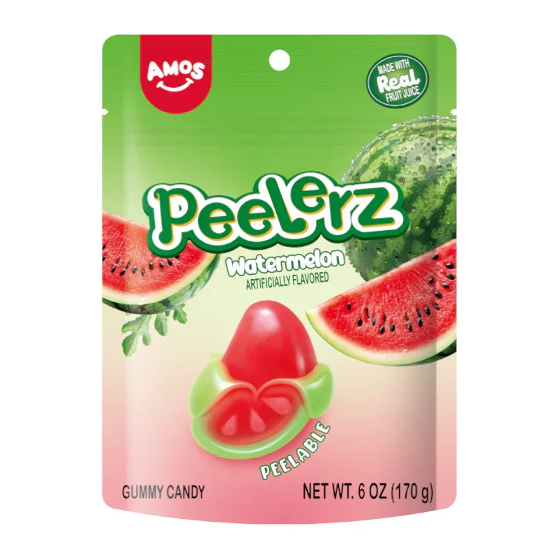 Amos Gummy Peelerz Watermelon 6oz (170g) USA Candy Sweets