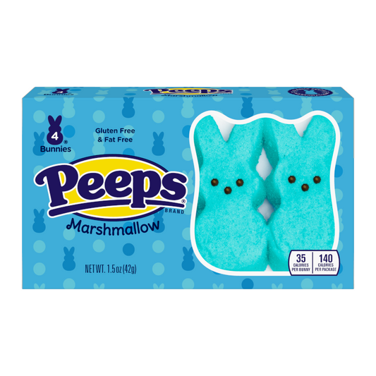 Peeps Blue Marshmallow Bunnies 4 PK 1.5oz (42g)