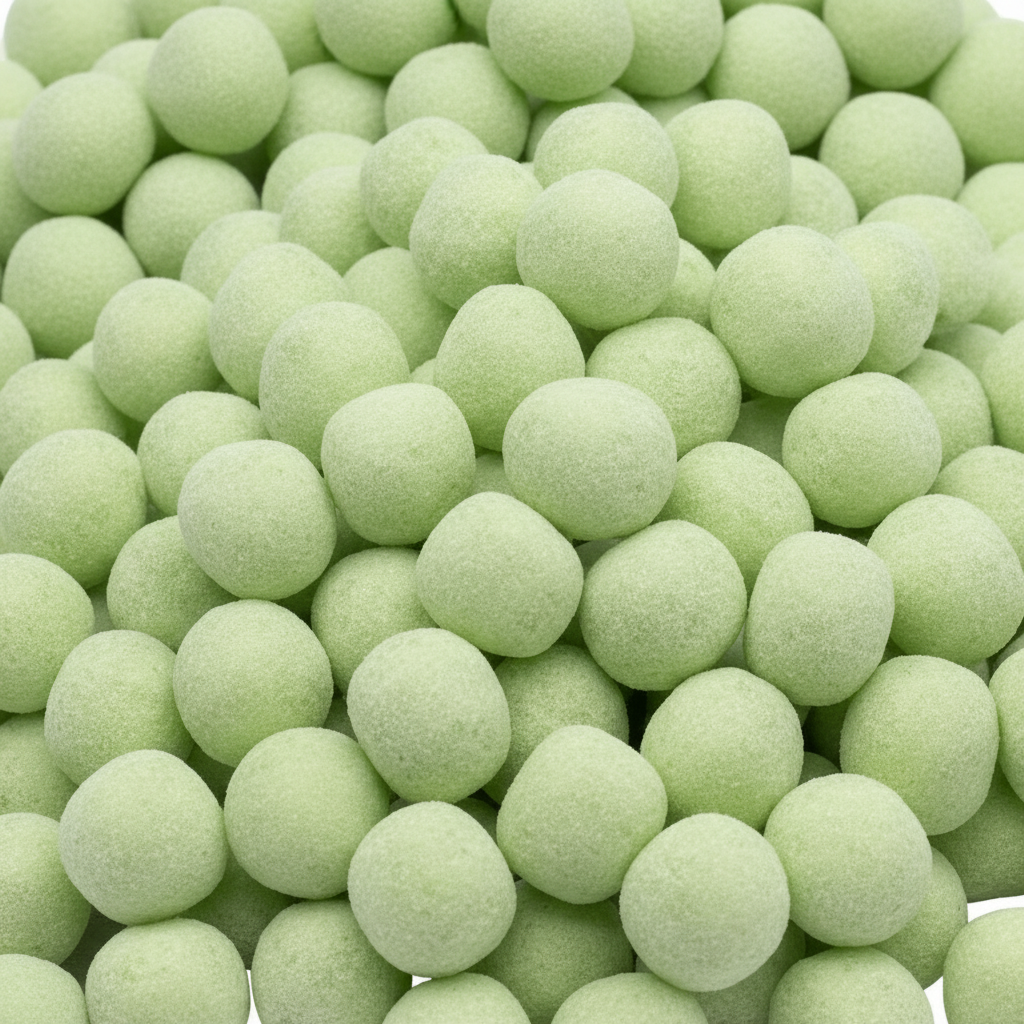 Edge-to-edge green apple bonbons