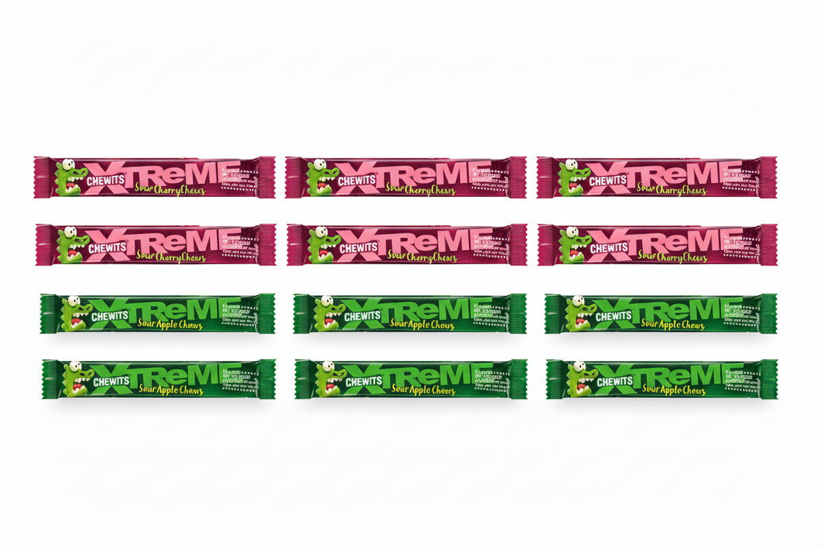 Balanced Chewits display with equal quantities