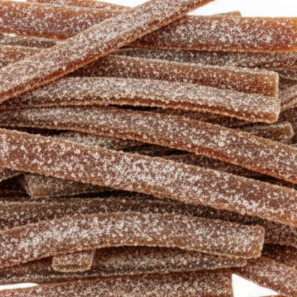 Full-frame cola sour belts without packaging