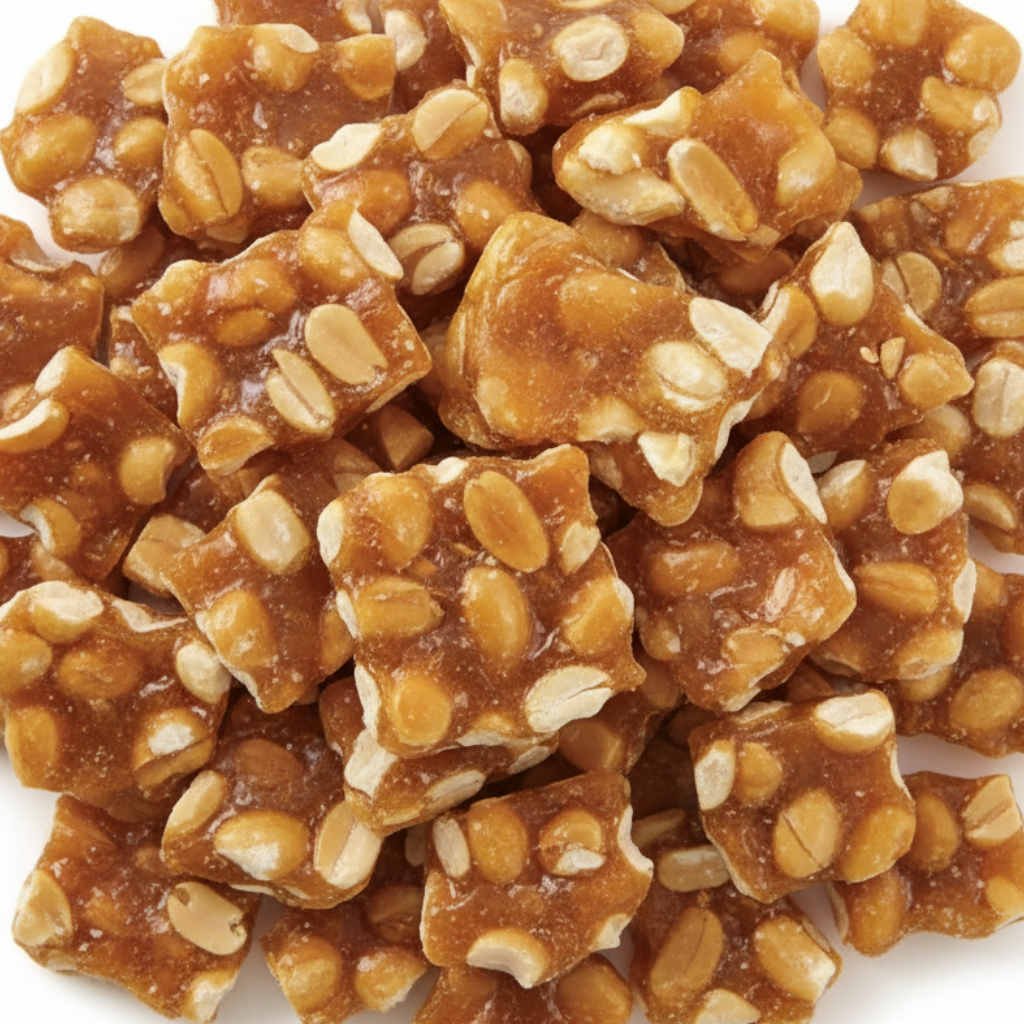 Full-frame peanut brittle