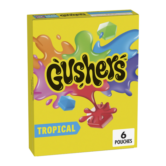 Betty Crocker Fruit Gushers Tropical Pack 4.8oz (136g) USA Candy Sweets