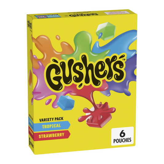Betty Crocker Fruit Gushers Variety Pack 4.8oz (136g) USA Candy Sweets