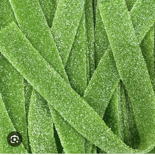 Pick N Mix Fizzy Apple Belts Sweetzone Halal Green Candy Sweets