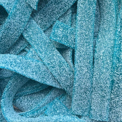 Sweetzone Fizzy Blue Raspberry Belts Tub 1.1KG Halal Candy Sweets Pick N Mix Sweet Tubs