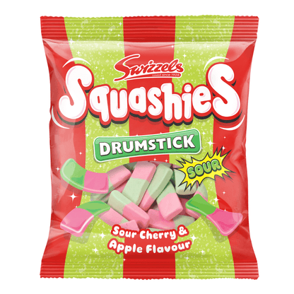 Swizzels Drumstick Squashies Sour Cherry & Apple Flavour 120g PMP £1.15 - Frosty Sweet Factory