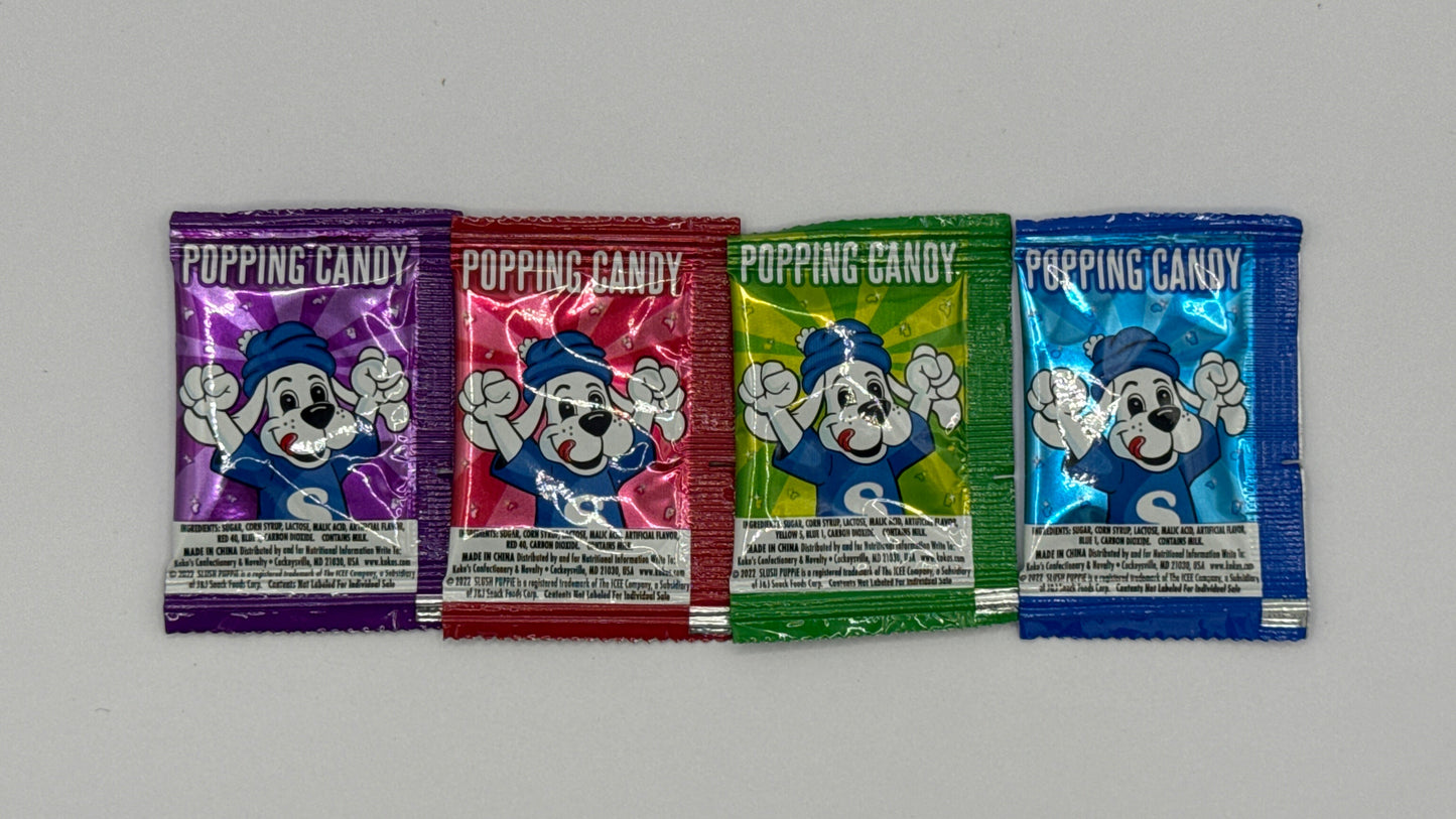 Slush Puppie 4 Flavour Popping Candy 0.04oz (1g) Pick N Mix USA Candy Salad Sweet Snacks