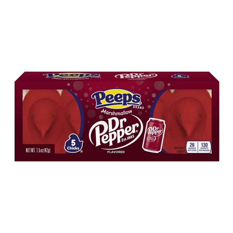 Peeps Dr Pepper Marshmallow Chicks 5 Pack 1.5oz - 42g USA Candy Mallow Sweets