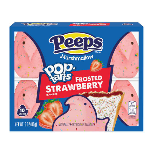 Peeps Frosted Strawberry Poptart Marshmallow Chicks 10 Pack 13oz - 85g USA Candy Mallow Sweets