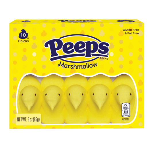 Peeps Easter Yellow Chicks 10 Pack 13oz - 85g USA Candy Sweets
