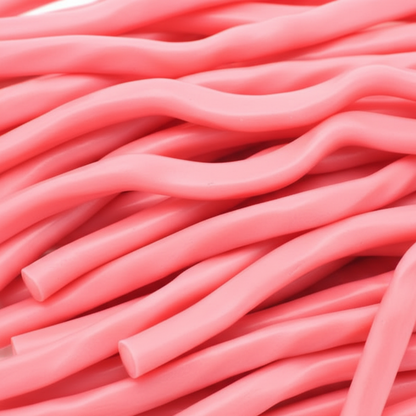 Pink bubblegum candy laces, no white, full bleed