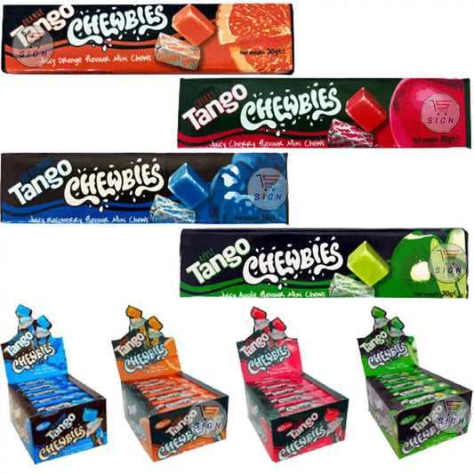 Tango Chewbies Variety Mix Mini Chews Halal Vegetarian Vegan Gelatine Free Gluten Free Stick Pack Candy Sweets