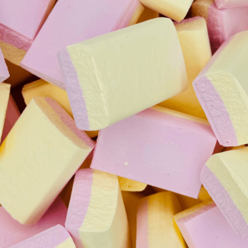 Sour Strawberry & Vanilla Sherbet Blocks Pick N Mix Tochos Ice Sherbet Bricks Vegan, Vegetarian and Halal Candy Sweets