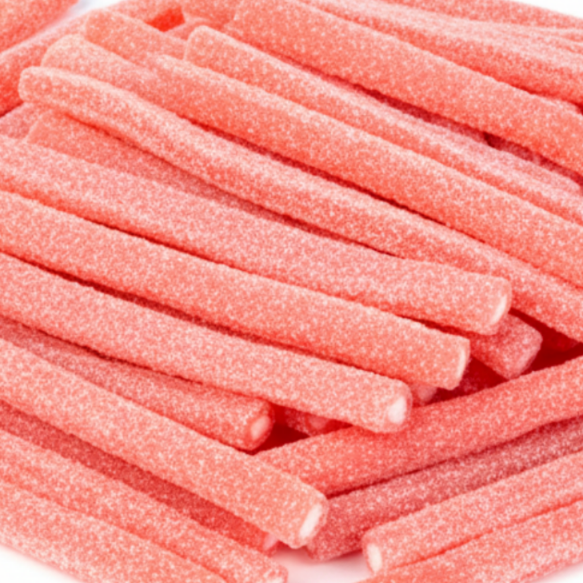 Sweetzone fizzy strawberry pencils, loose, full length, no tub