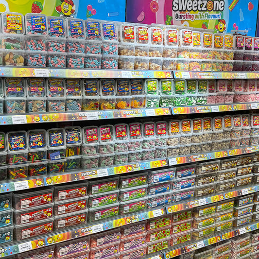 Sweetzone Tubs & Bags Pick N Mix Various Sizes Bulk Halal Candy Snack Sweets