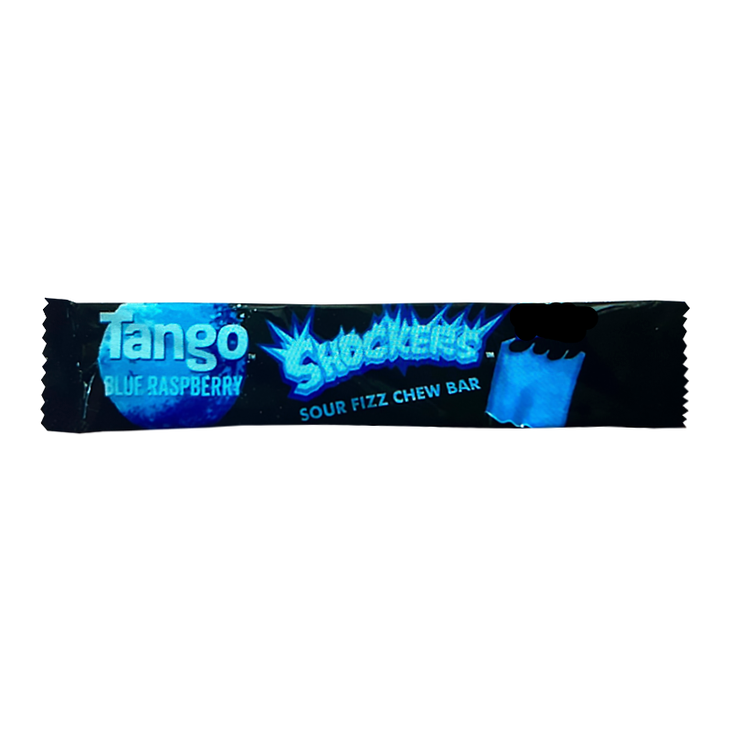 Tango Sherbet Shockers Sour Fizz Blue Raspberry 10g PMP 10p, Chew Bars, Blue Raspberry, Vegetarian, Gelantine Free, Gluten Free - Frosty Sweet Factory