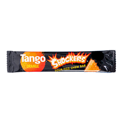 Tango Sherbet Shockers Sour Fizz Orange 10g PMP 10p, Chew Bars, Orange, Vegetarian, Gelantine Free, Gluten Free - Frosty Sweet Factory