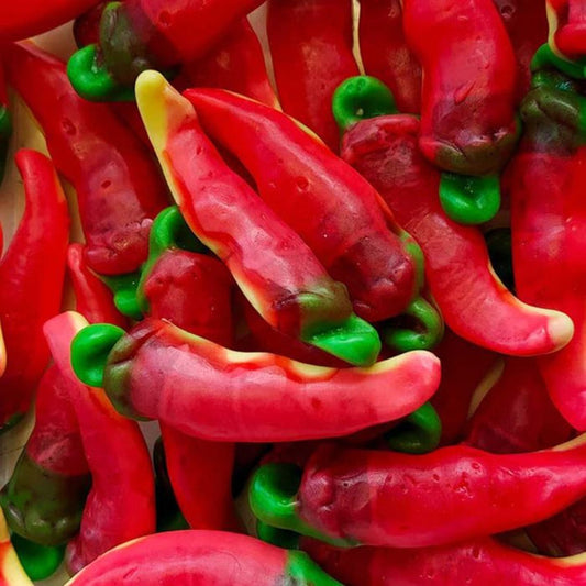 Frostys Gummi Fire Chili Hot Gummy Peppers USA Pick N Mix Candy Salad Sweets Various Weights